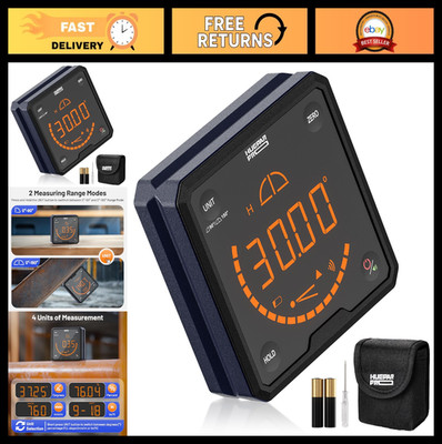 Huepar Pro Digital Angle Gauge with Magnetic Base and Backlit LCD