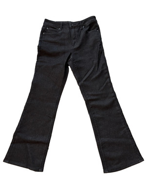 Z Supply Lia Ankle Kick Flare Jeans Black Sand Size 26 NWT