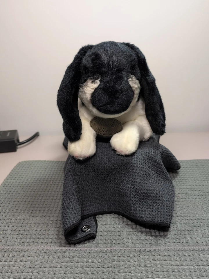 Russ Yomiko Classics LOP EAR Bunny Rabbit Black White Stuffed Plush realistic - Image 2 of 4