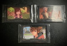 Kingdom Hearts Wafer Cards Set of 3 Sora, Riku Kairi SEALED Japanese
