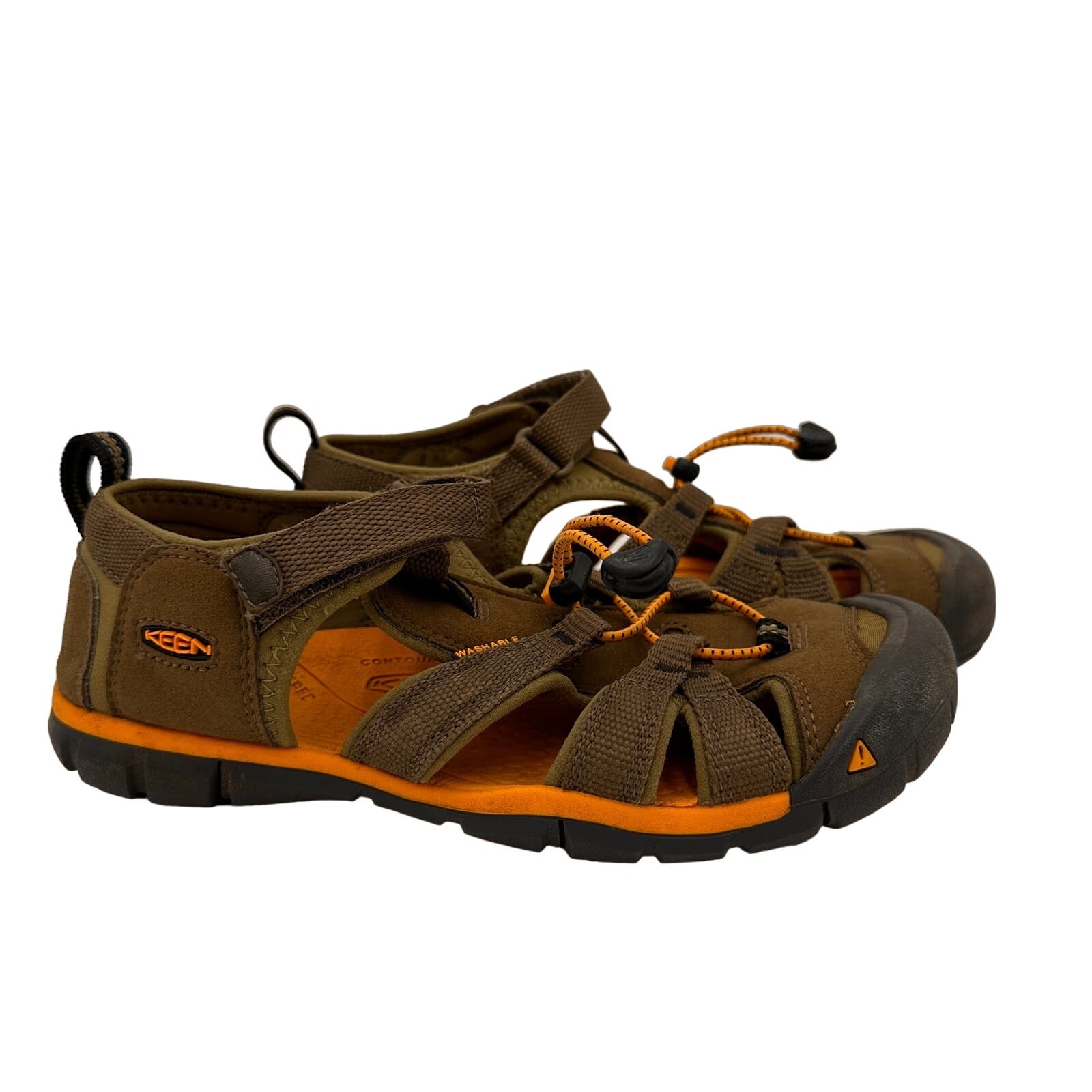 Sandali Keen Kids Seacamp II CNX verde militare e arancione taglia 5