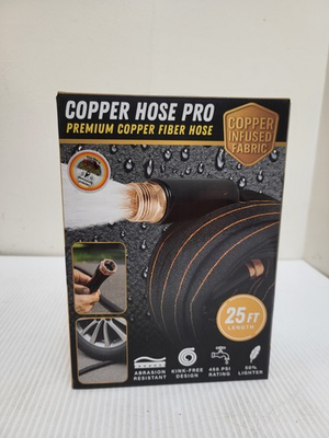 #ad Copper Hose Pro Expandable 25#x27; Premium Copper Fiber Garden Hose $18.95