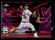 Jack Flaherty 2018 Topps Chrome Pink Refractor Rookie Card #4. rookie card picture
