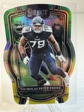 2022 Panini Select Nicholas Petit-Frere RC Club Green Yellow Prizm Die Cut SP