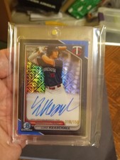 2024 Luke Keaschall Blue Bowman Chrome Topps Certified Autograph 119/150 Sharp
