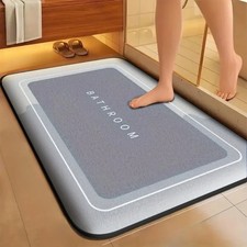 Image of 1pc Super Absorbent Non-Slip Bathroom Floor Mat, Quick Dry Soft Bath Mat,40*60cm
