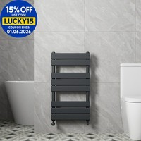 DuraTherm Flat Panel Heated Towel Rail Anthracite - 800 x 450mm