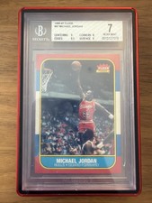 Michael Jordan 1986-87 Fleer Basketball RC Rookie BGS 7