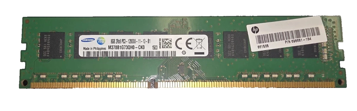 Pc3-12800U (Ddr3-1600) Bus Speed Computer RAM 8 GB Capacity per