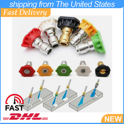 #ad 5Pcs Quick Connect 1 4quot; Set Pressure Washer Spray Tips Nozzles High Power Kit $2.90