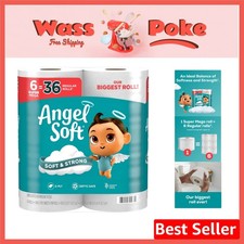 6 Super Mega Rolls of Soft  Strong 2-Ply Toilet Paper - 480 Sheets Each