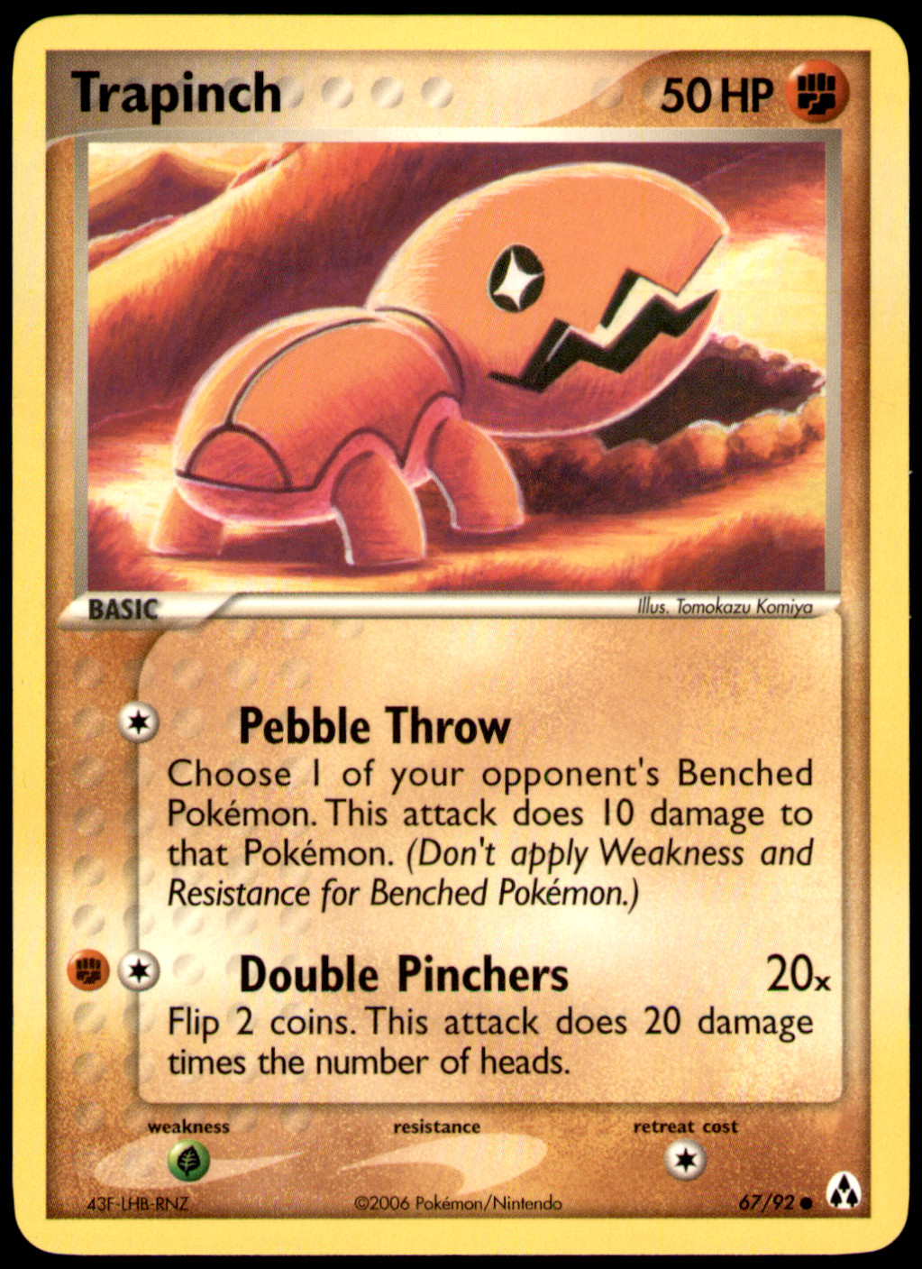 Trapinch Legend Maker 67/92 NM Tomokazu Komiya