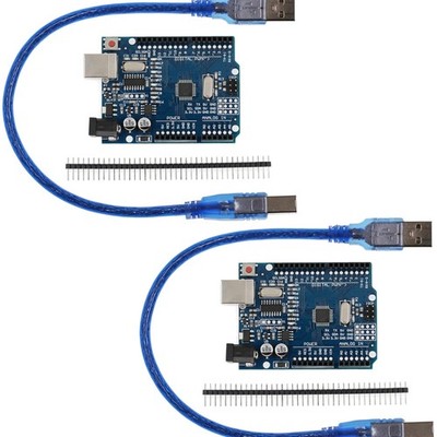 Mikrocontroller Board 2er-Set A16U2 kompatibel Arduino IDE USB-Kabel