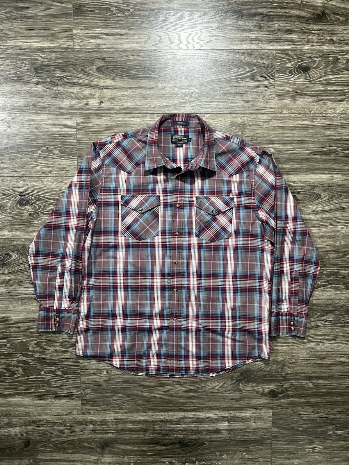 Pendleton Frontier Western Plaid Button Up Shirt … - image 2
