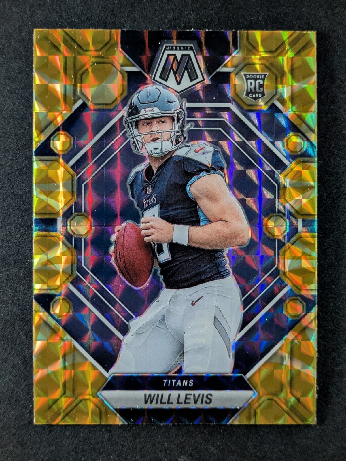 2023 Panini Mosaic WILL LEVIS Rookie RC Reactive Yellow Prizm SP #377
