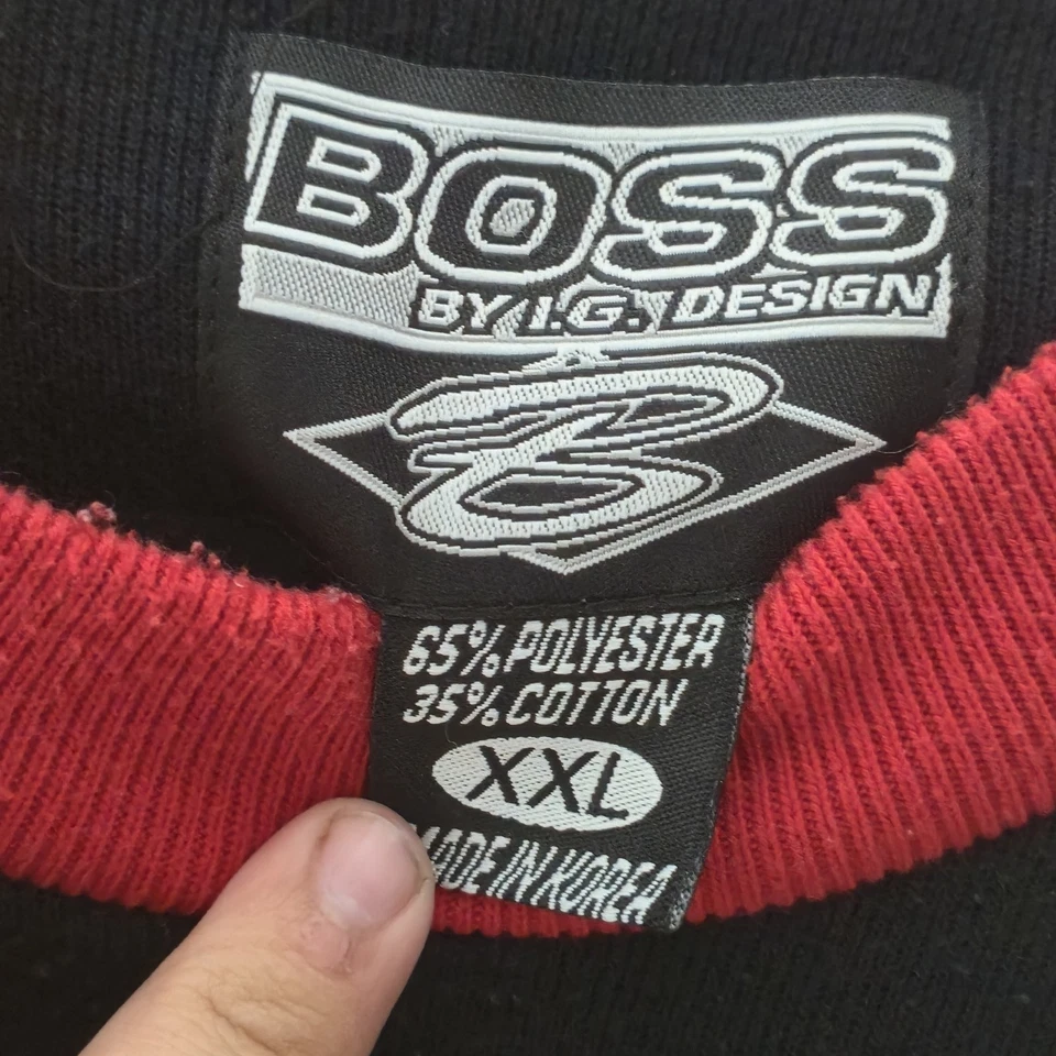Sudadera Vintage Años 90 BOSS By IG Diseño XXL Poli Algodón Deletrear Suelta Hip Hop Foto 4 de 4