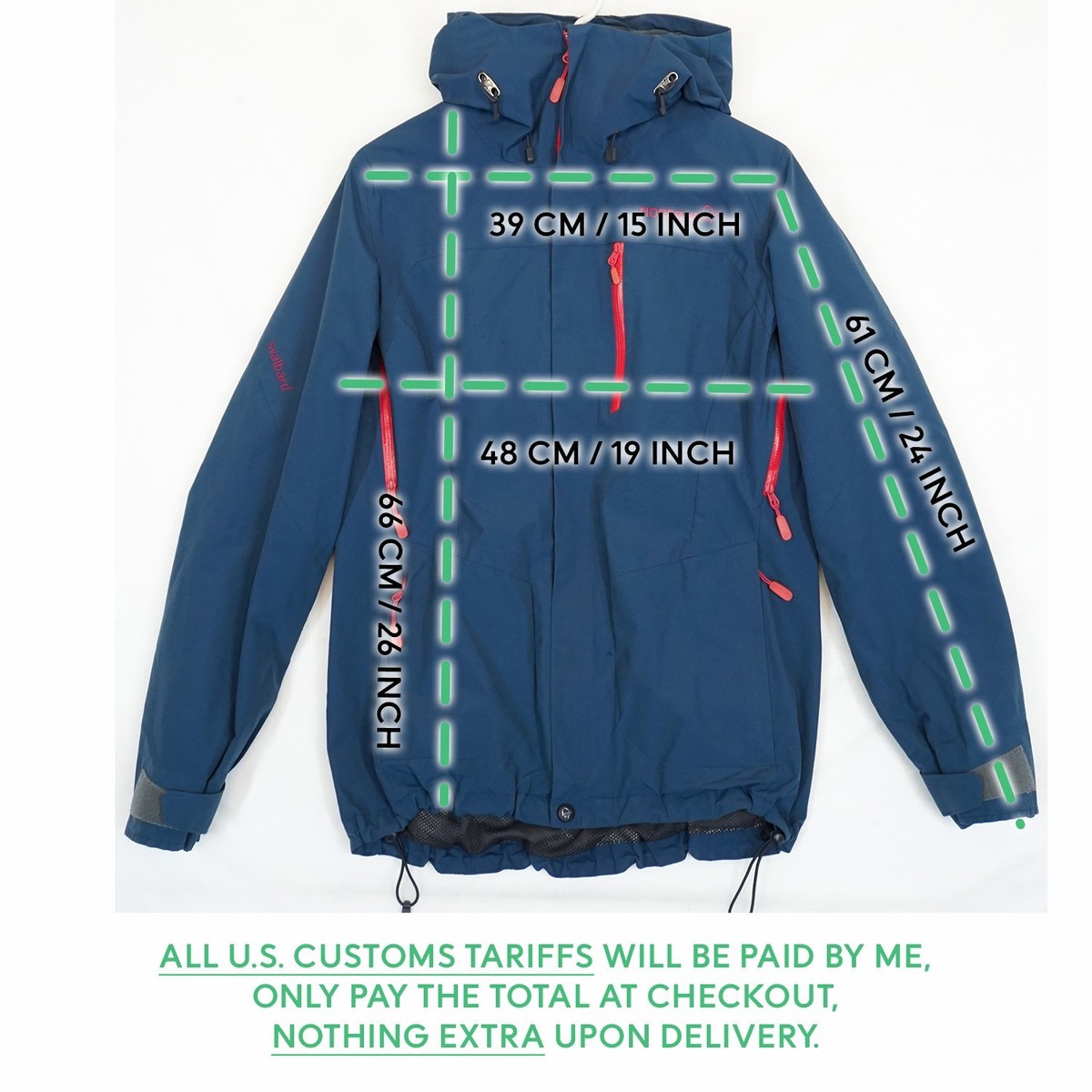Norrona Svalbard Gore Tex Blue Full Zip Hooded Rain Jacket Women's