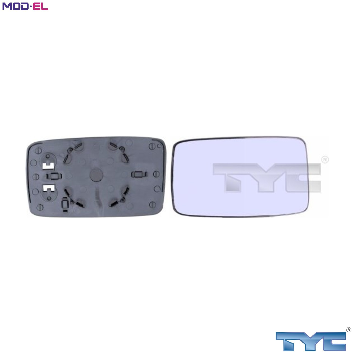 Right TYC 337-0003-1 Mirror Glass, outside mirror for SEAT,VW - Image 10