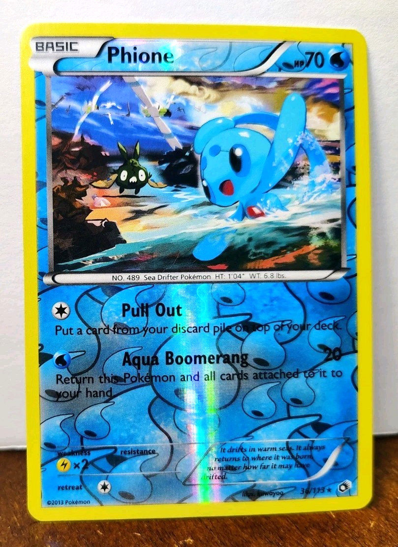 POKEMON PHIONE 36/113 REVERSE HOLO RARE LEGENDARY TREASURES LP-NM
