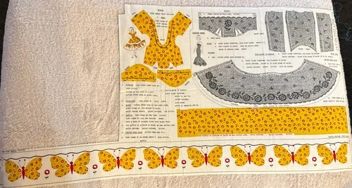 1960’s Vintage Barbie Cut & Sew Fabric Panel Uncut Dresses