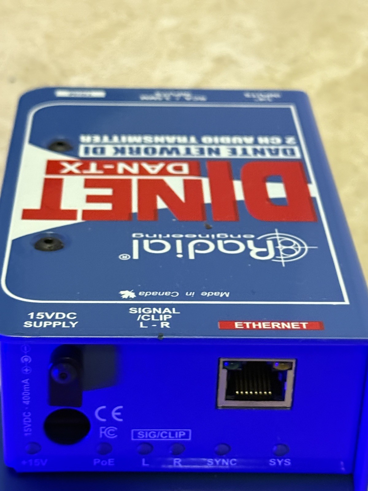 Radial Engineering J-Class DiNet Dan-RX Dante Network Receiver