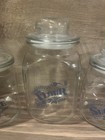 3pc Vintage 1990 Pfaltzgraff  Yorktown Anchor Hocking Glass Canisters  — photo 4