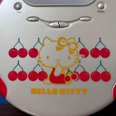 Hello Kitty Retro Portable CD Player (Tested and Working) USED