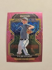 2022 Panini Prizm Draft Picks #PDP179 Tyler Stuart Neon Pink Velocity. G4