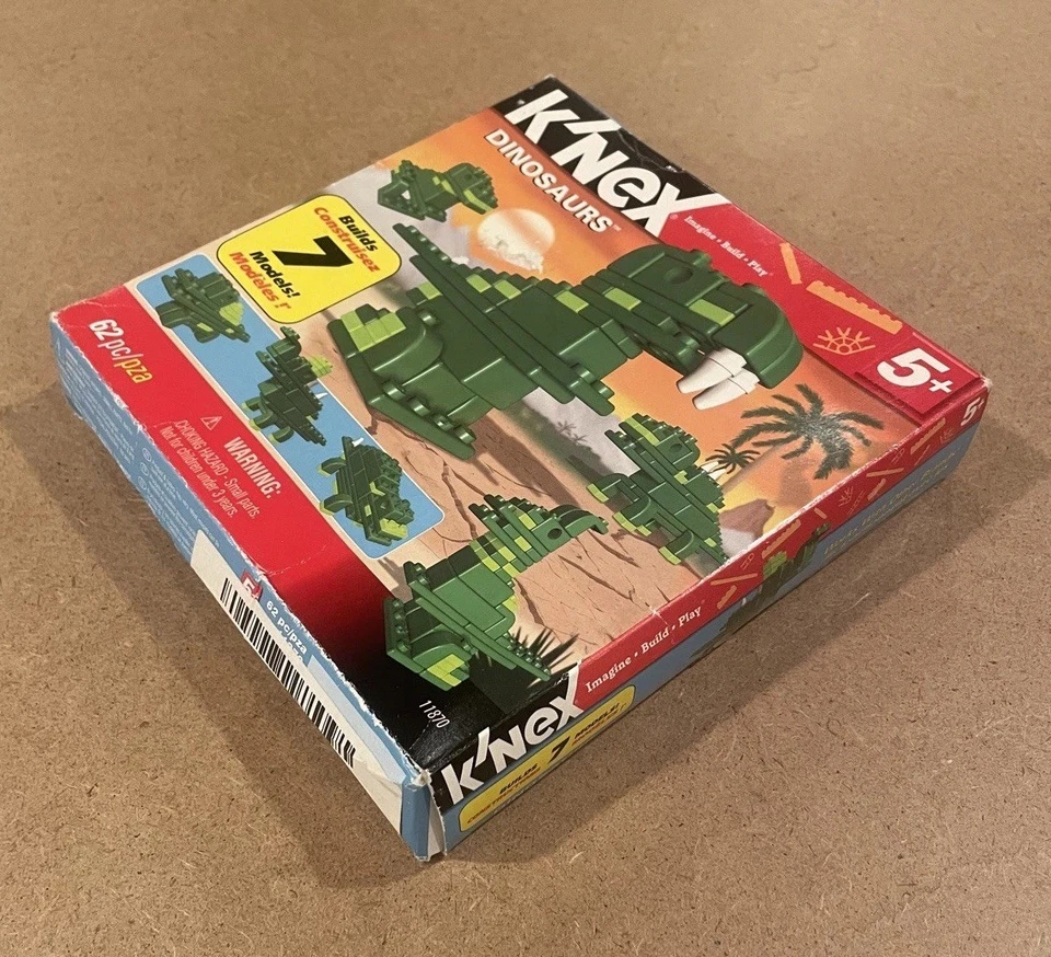 Juego de dinosaurios multimodelo K'Nex #11870 construye 7 modelos NUEVA CAJA ABIERTA Foto 3 de 4