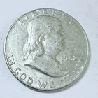 1962 D Ben Franklin SilverHalf Dollar 90% Silver Circulated Coin Free Ship #8900