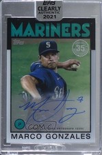 2021 Clearly Authentic 1986 Topps Baseball Marco Gonzales #86TBA-MGO Auto 8k4
