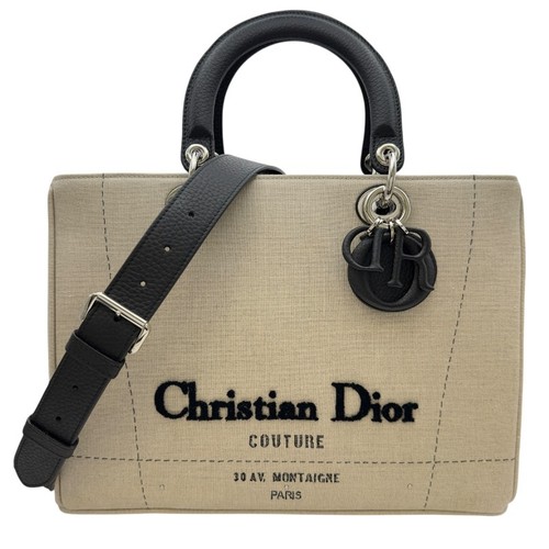Christian Dior Lady Dior Large Etoile Cruise 2015 Ivory Tote Bag Ladies Used