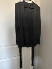 Banana Republic - Open Front Cardigan W/ Belt - Gray - Size XS