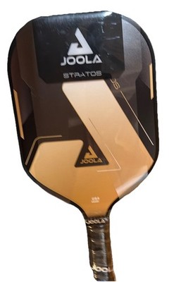 JOOLA Stratos Gold 10mm Pickleball Paddle 16in x 7.875in 8oz Black/Gold