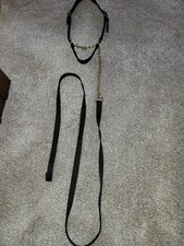 New Black Nylon Cow Control Halter with Buckle Adjustment for Yearling, 6ft Lead