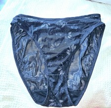 Vintage 90s Sheer floral Hi Cut panties Size medium