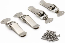 Latch, Stainless Steel Spring Loaded Toggle Latch, Silver Catch Hasp Clamp Clip