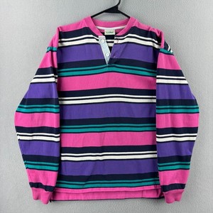 Vintage LL Bean Shirt Youth Boys XL (Fits Mens Small) 90s Henley Rugby USA