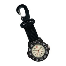 Outdoors Clip-On Carabiner Luminous Compass 24H Backpack Belt Fob Quartz WatchZr