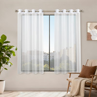 Voile Gardinen Mit ÖSen 2Er Set, VorhäNge FüR Wohnzimmer