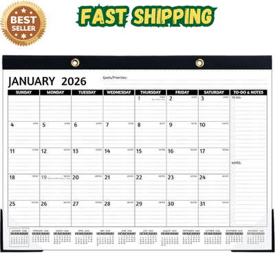 2026-2027 Desk Calendar   Run Now to MAR. 2027, 18 Monthly Desk Calendar 2026-