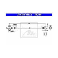 2x ATE Bremsschläuche hinten für Audi A6 VW Passat