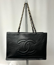 Chanel Bag CC Chain Tote Calfskin Large Black Timeless
