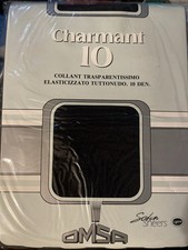 1 Collant Omsa Vintage 10 Den Tuttonudo Sexy Charmant - Mis.2 Col. Nero