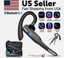 Trucker Wireless Headset Bluetooth 5.1 Earpiece Dual Mic Earbud Noise Cancelling