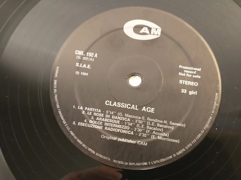Classical Age CAM – CML 192 LP Italy 1984 Luis Bacalov Ennio Morricone Library - Bild 2 von 4