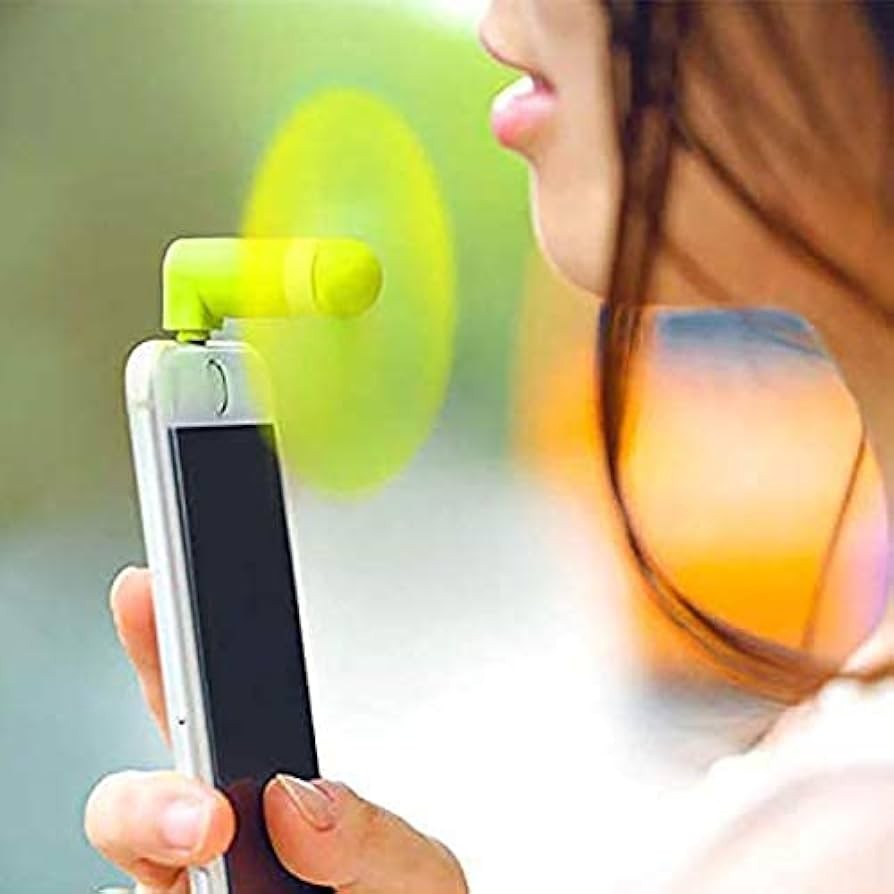 2-IN-1 mini phone fan for cooling for iPhone 5 6 7 8 X micro USB (6 PACK)
