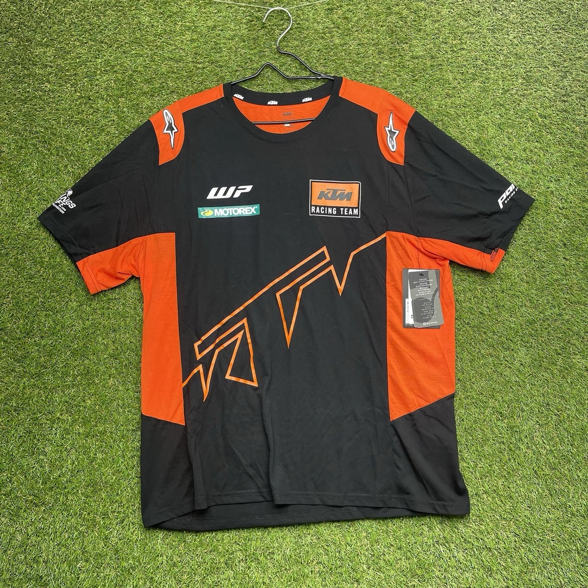 ktm dress shirt Mens Red Bull Factory Racing Team KTM Alpinestars Motorex Race Shirt Jersey M