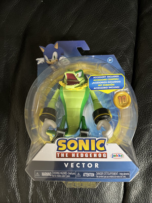 Sonic the Hedgehog Vector the Crocodile with Super Ring 4 inch Figure Jakks