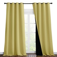 Blackout Curtains 55 W x 96 L Heavy Duty Light Shading Lilac Purple Pack Total